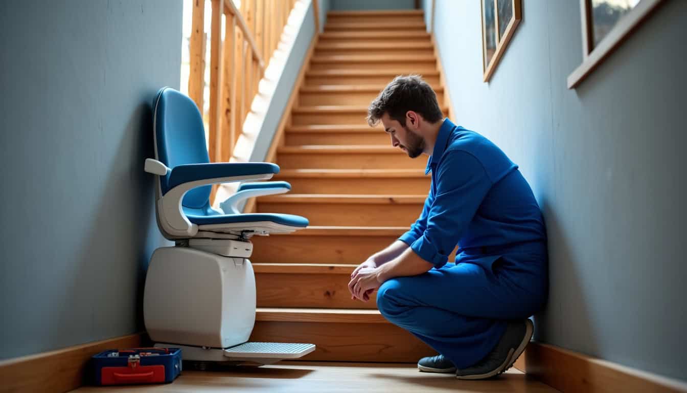 Technicien effectuant la maintenance d