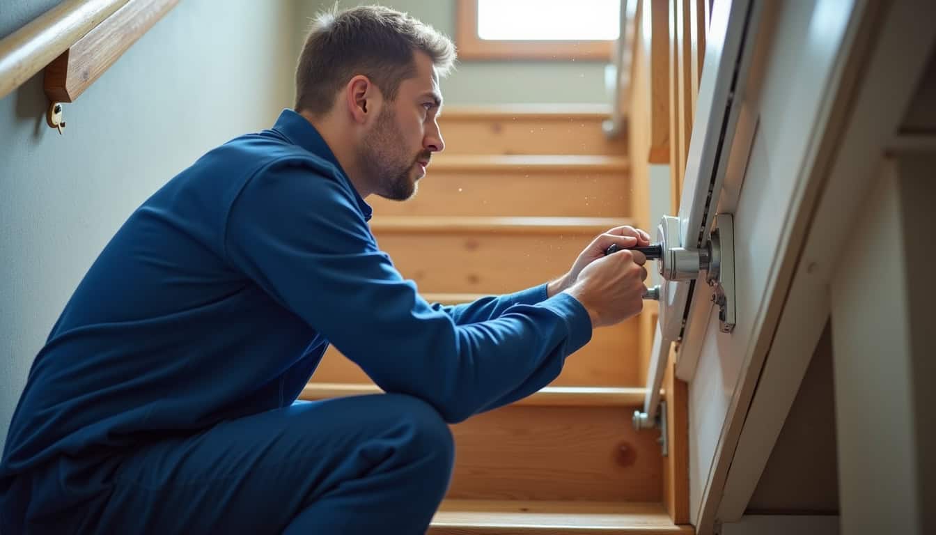 Technicien effectuant la maintenance d