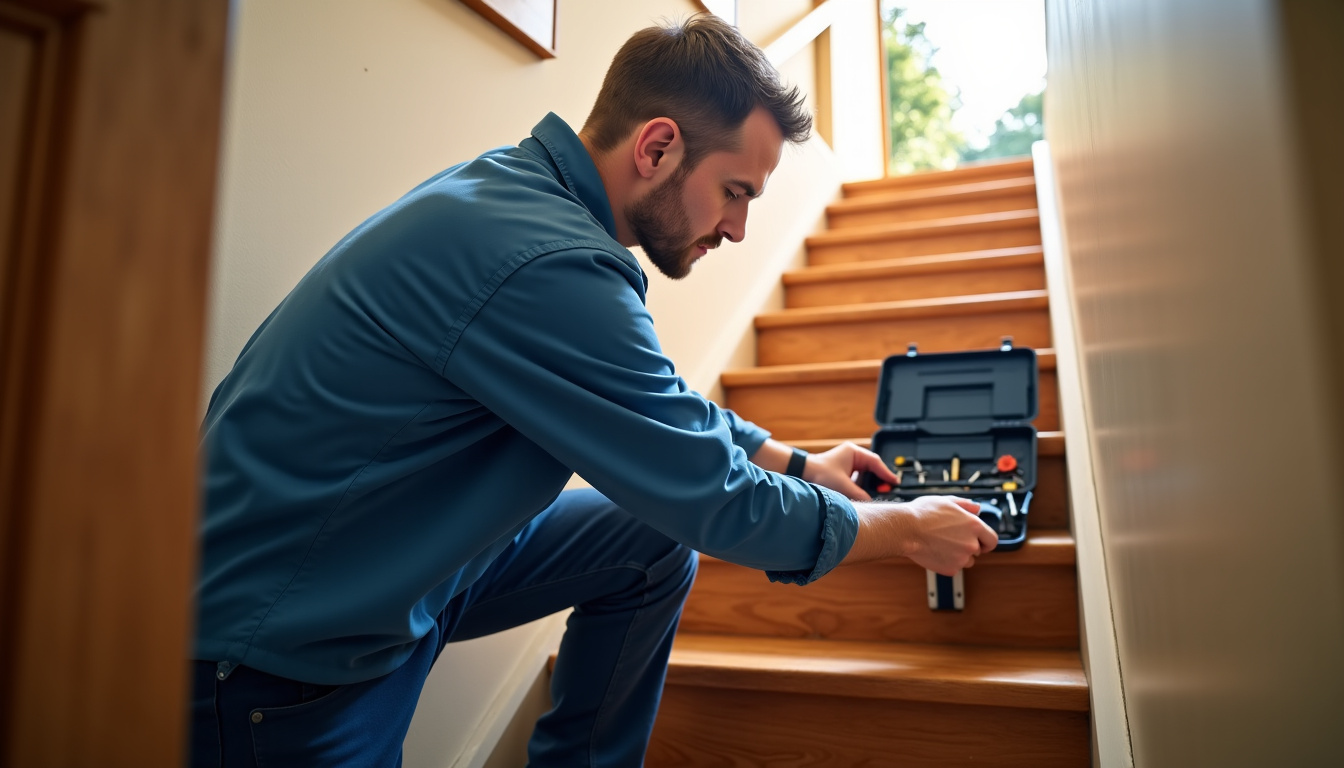 Technicien en train d