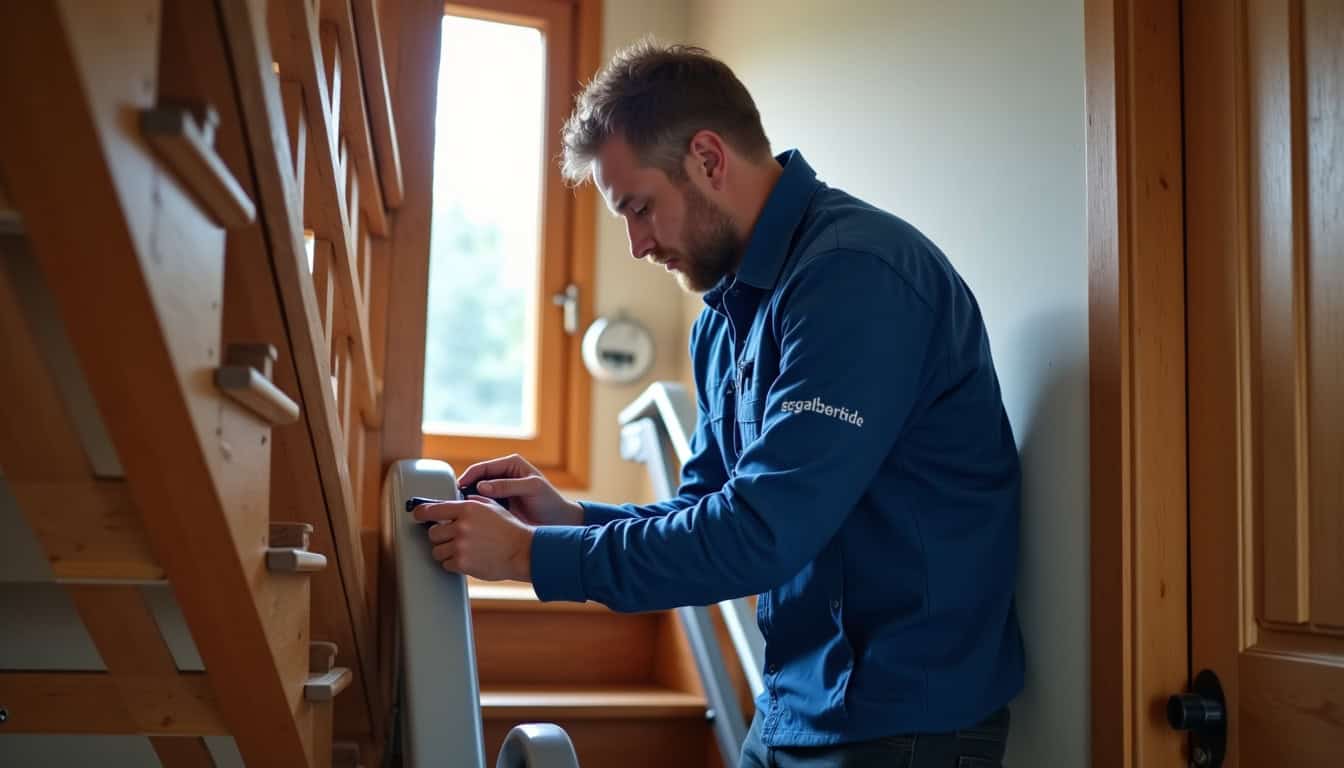 Technicien en train d