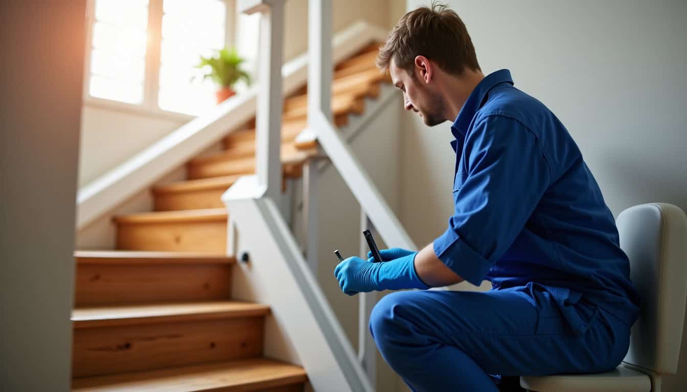 Technicien en train d