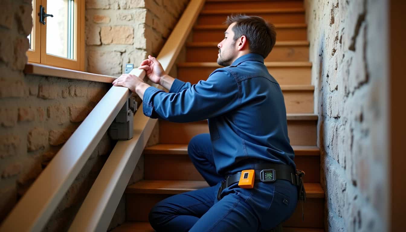 Technicien en train d