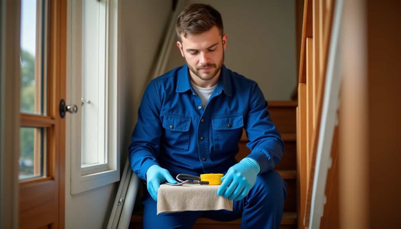 Technicien en train d