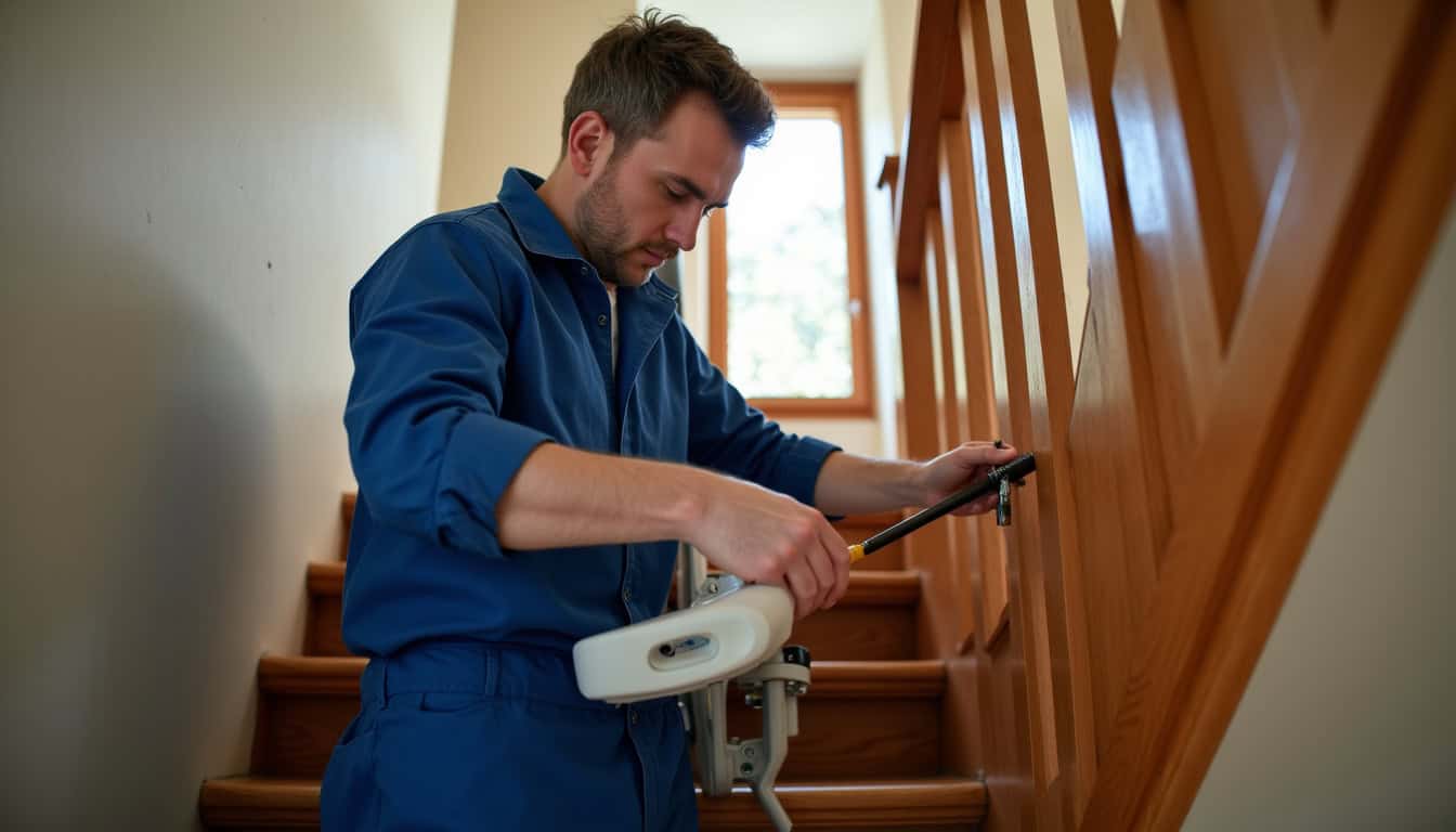 Technicien en train d