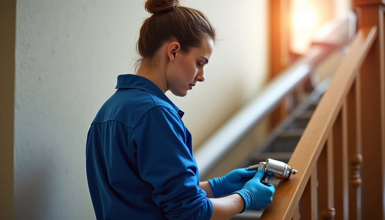 Technicien en train d