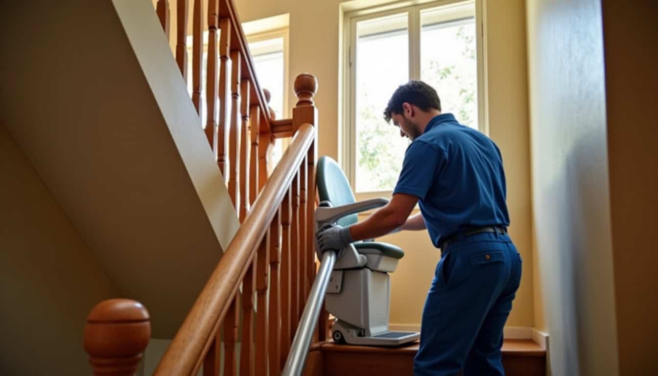 Technicien en train d