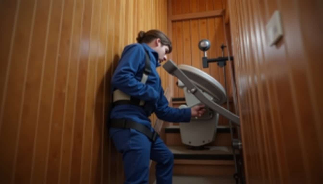 Technicien en train d
