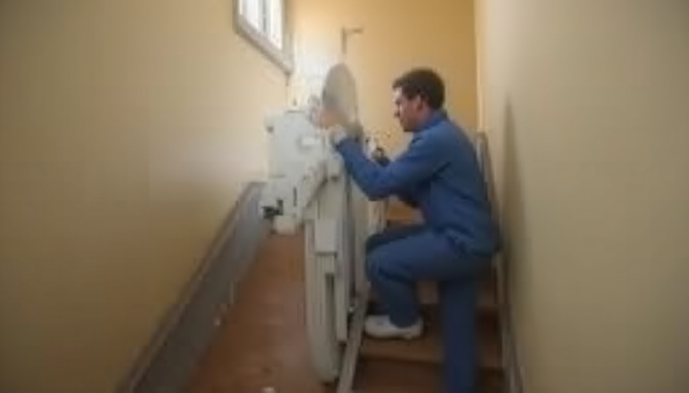 Technicien en train d