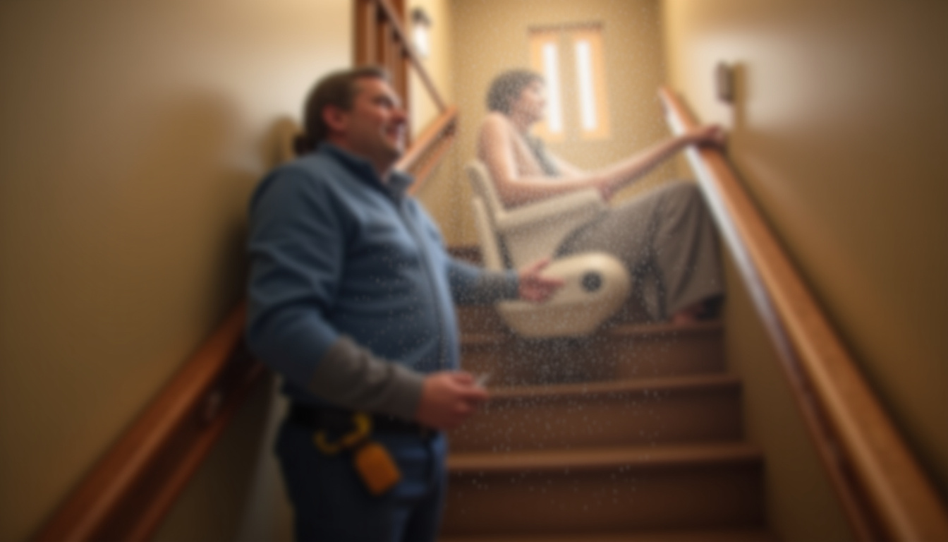 Technicien en train d