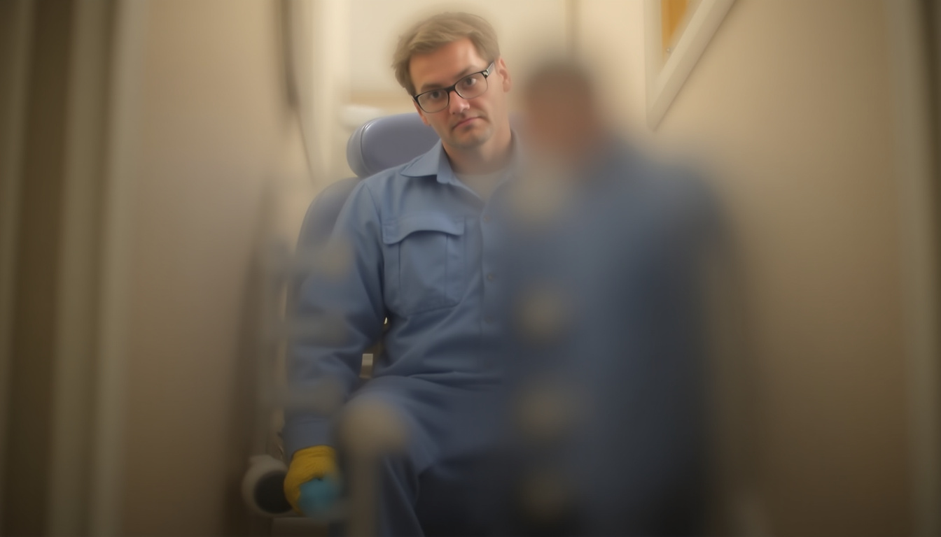 Technicien en train d