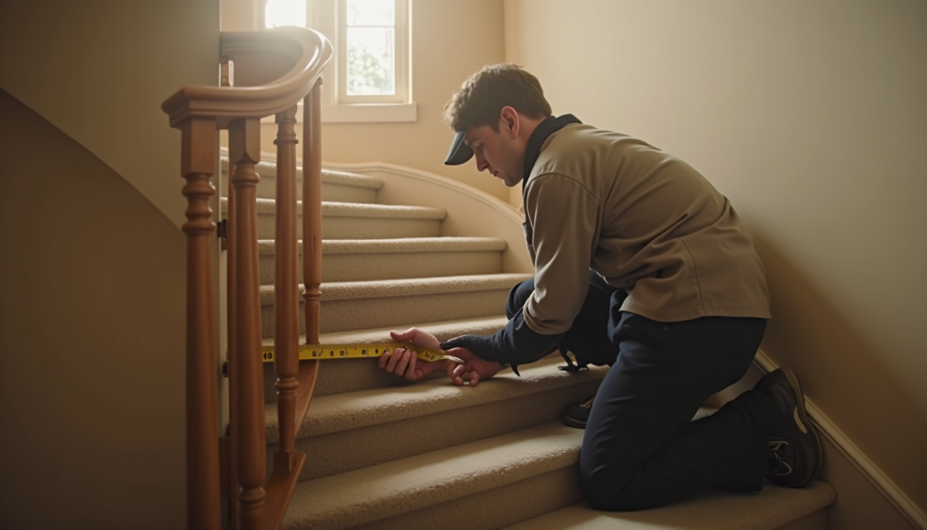 Technicien en train de prendre les cotes d