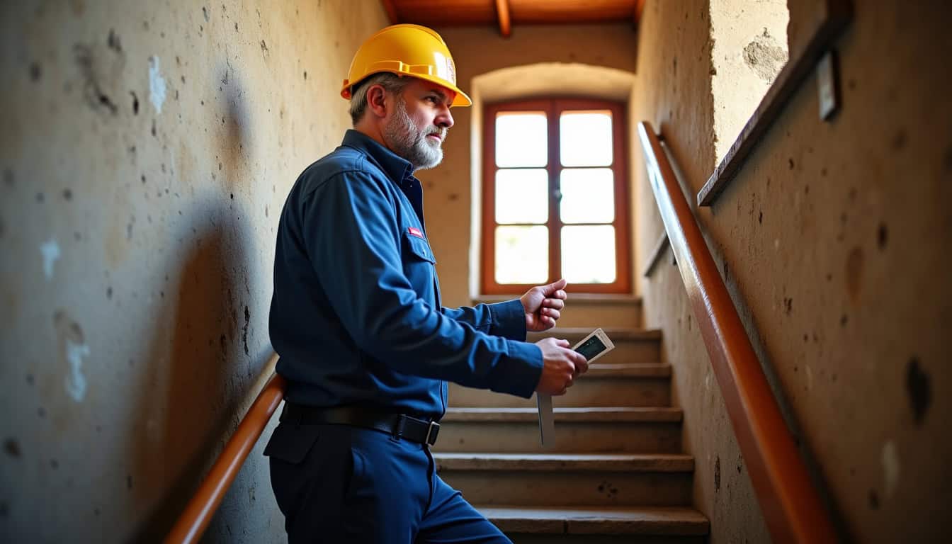 Technicien en train de vérifier le bon fonctionnement d