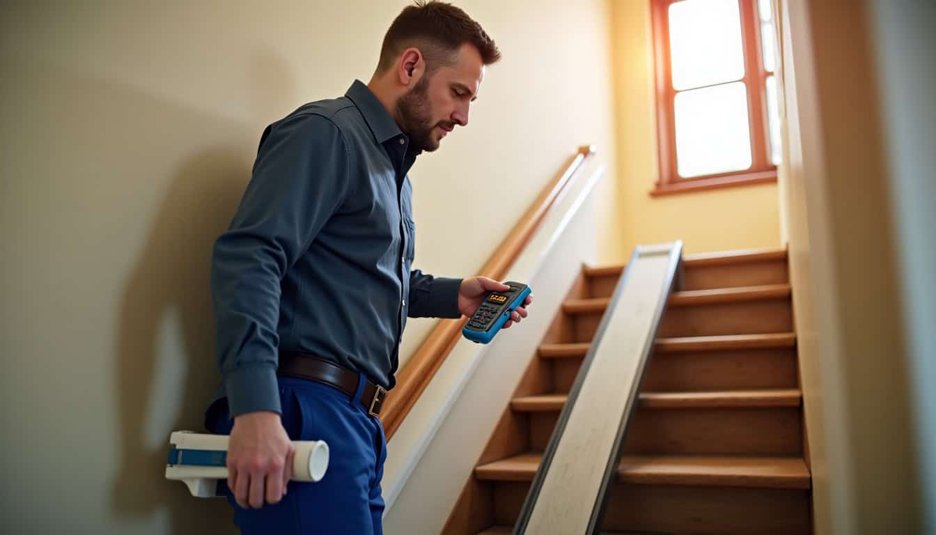 Technicien en train de vérifier le bon fonctionnement d