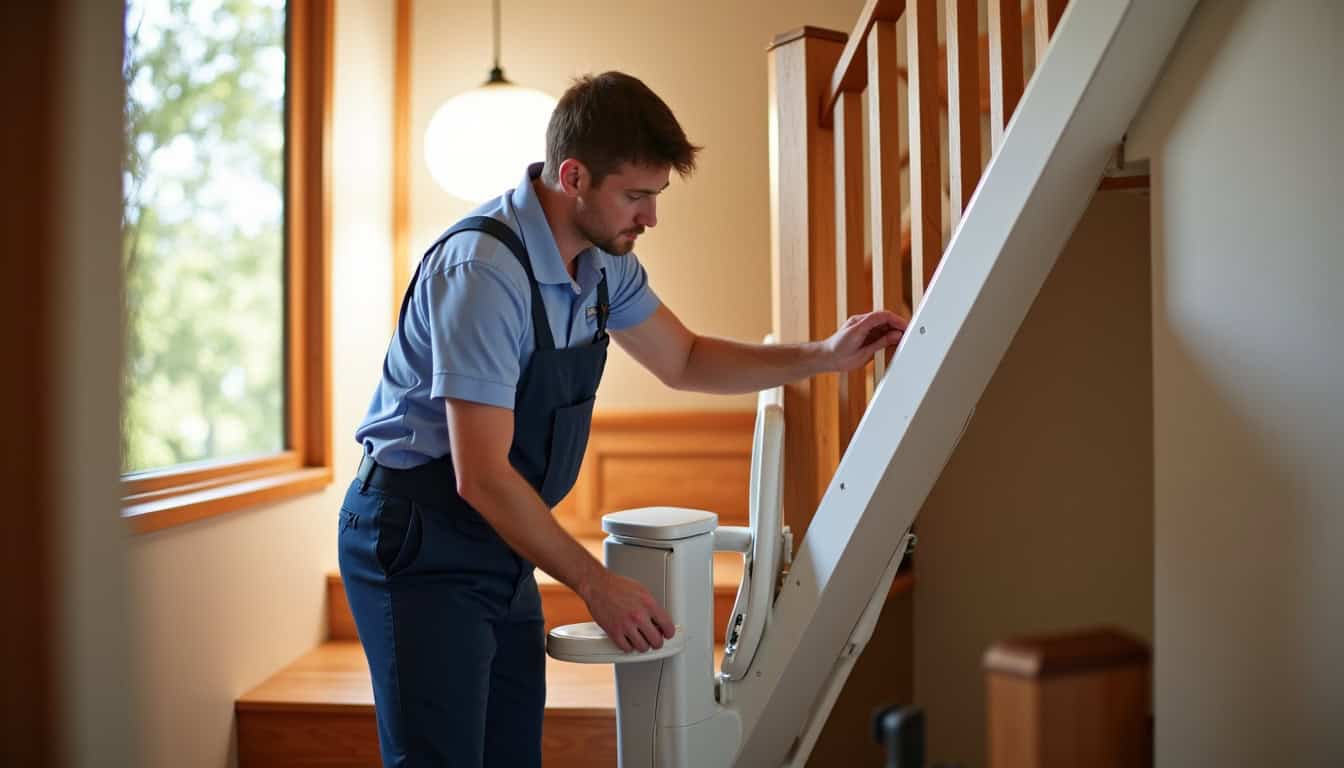 Technicien en train de vérifier le bon fonctionnement d