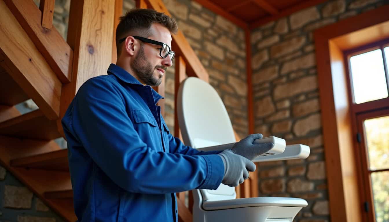 Technicien en train de vérifier le bon fonctionnement d