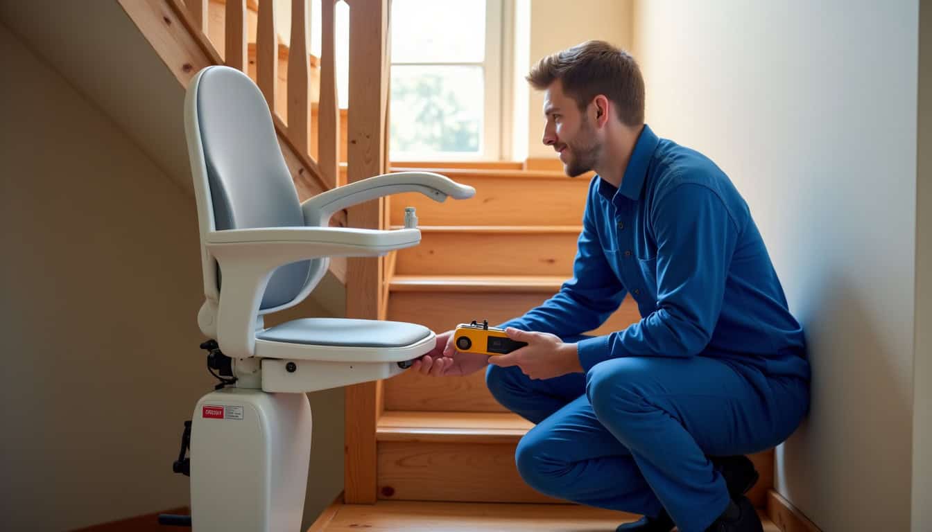 Technicien en train de vérifier le fonctionnement d