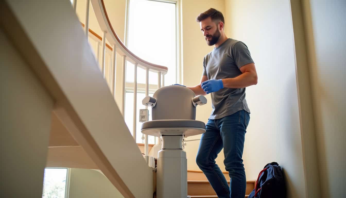 Technicien en train de vérifier le fonctionnement d
