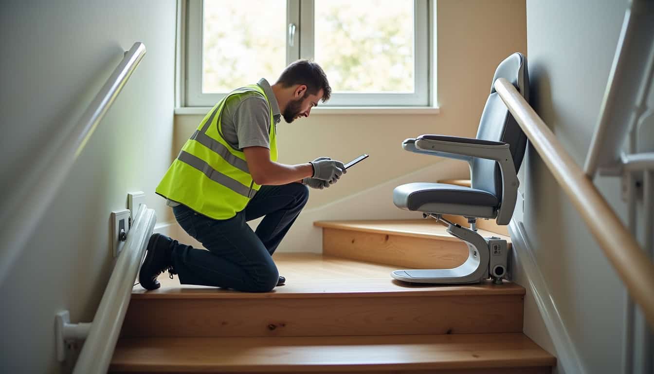 Technicien en train de vérifier le fonctionnement d