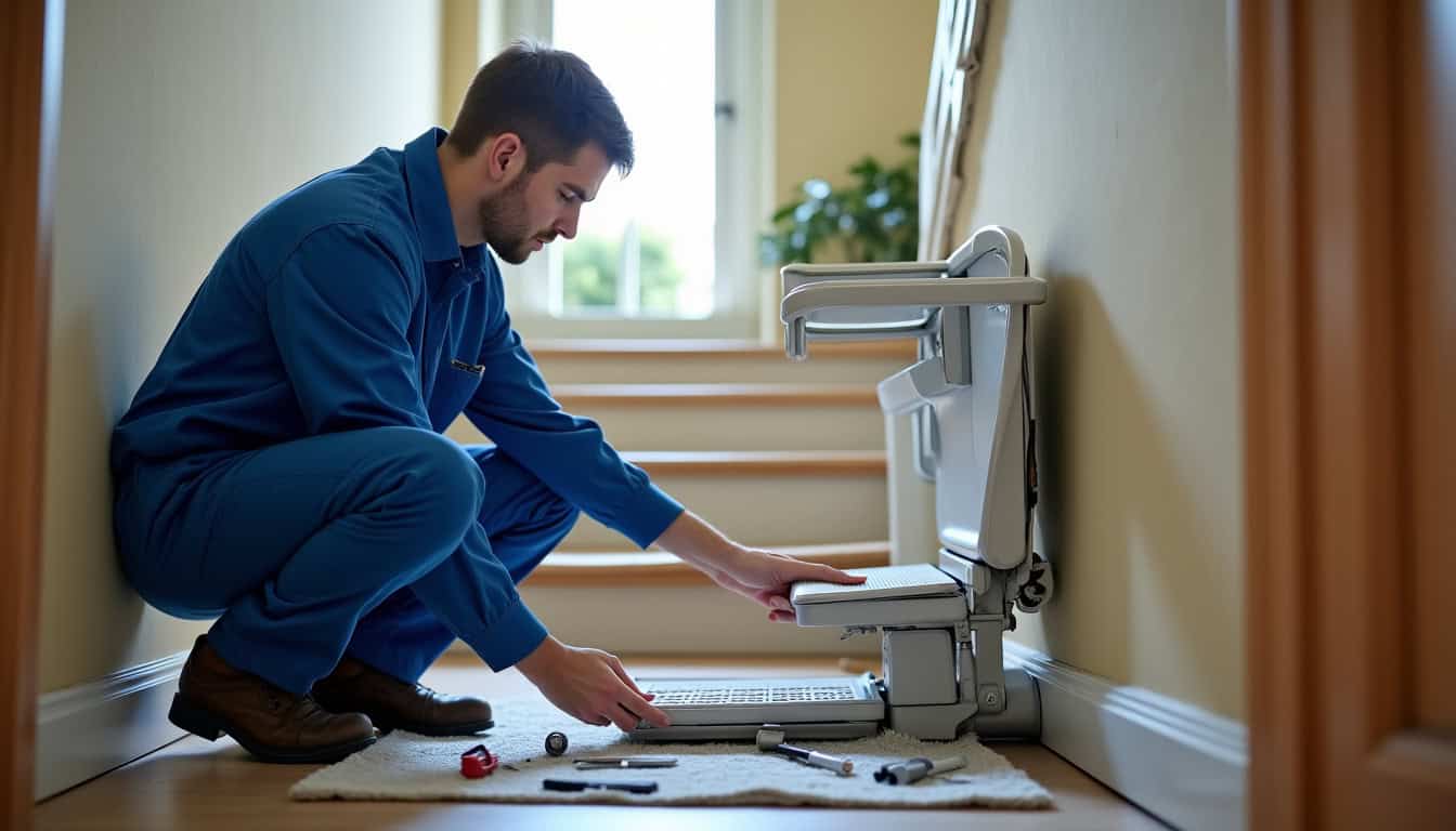 Technicien en train de vérifier les composants d