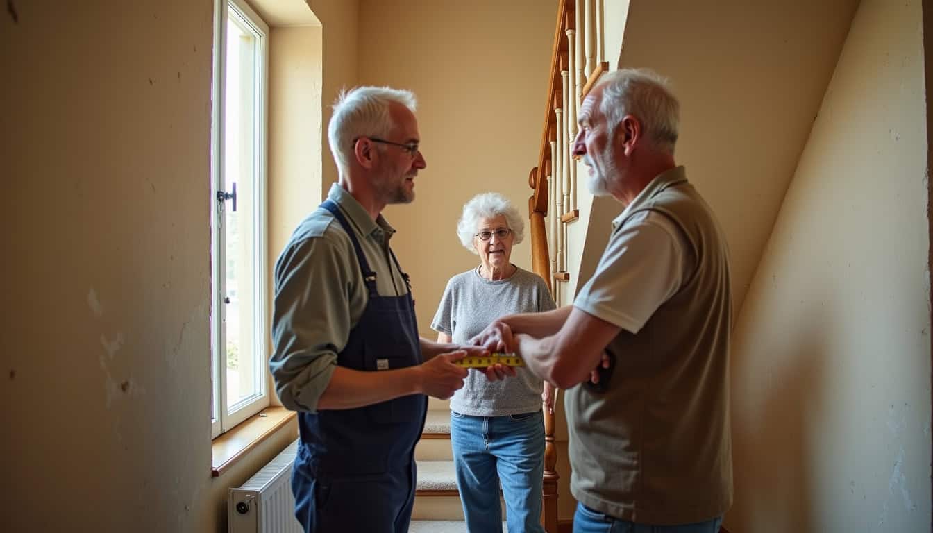 Technicien local discutant avec un client lors d’une étude personnalisée à Déville-lès-Rouen