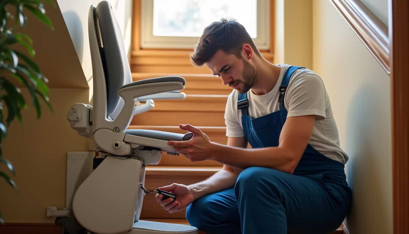 Technicien local vérifiant le bon fonctionnement d