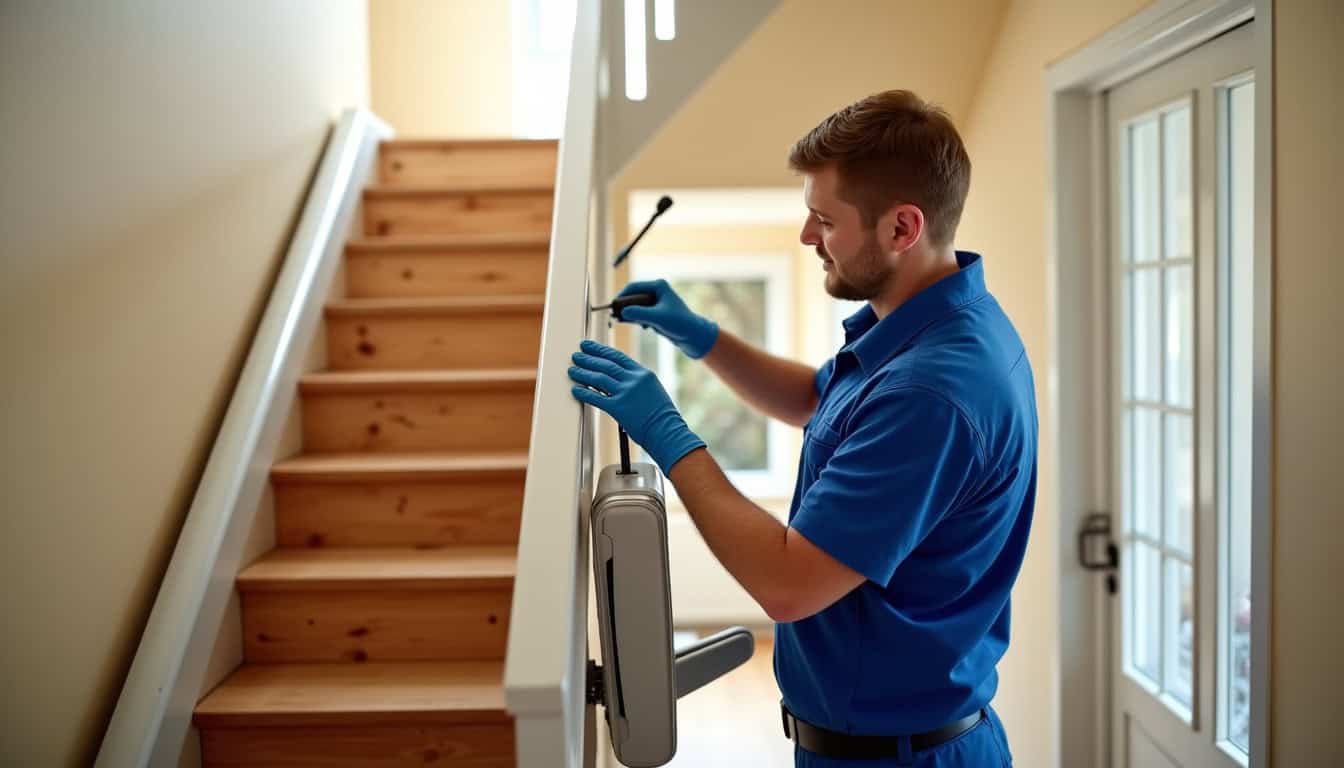 Technicien professionnel en train d