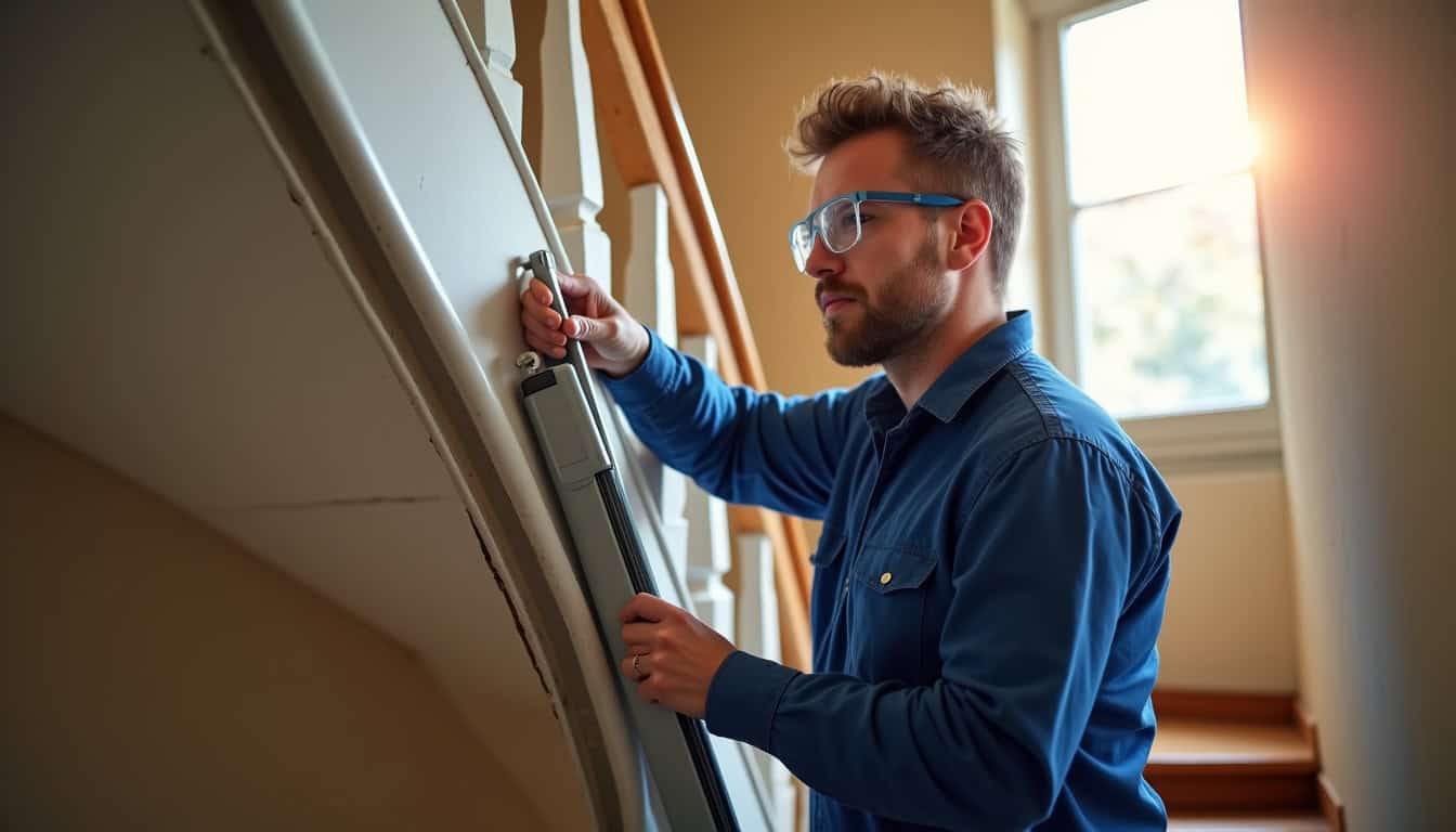 Technicien professionnel en train d
