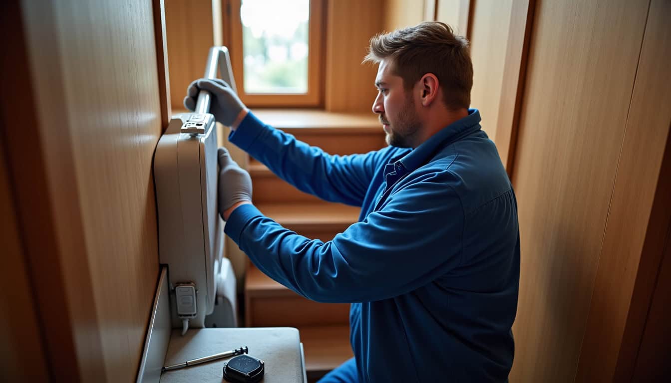 Technicien professionnel en train d