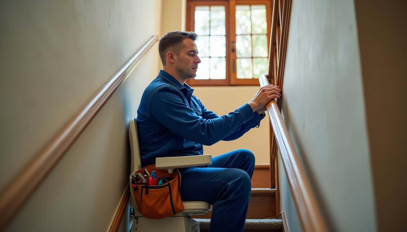 Technicien professionnel en train d