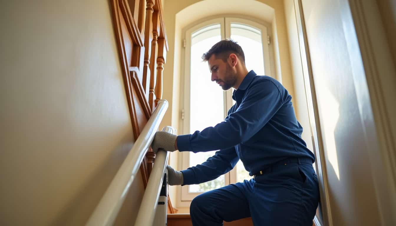 Technicien professionnel en train d