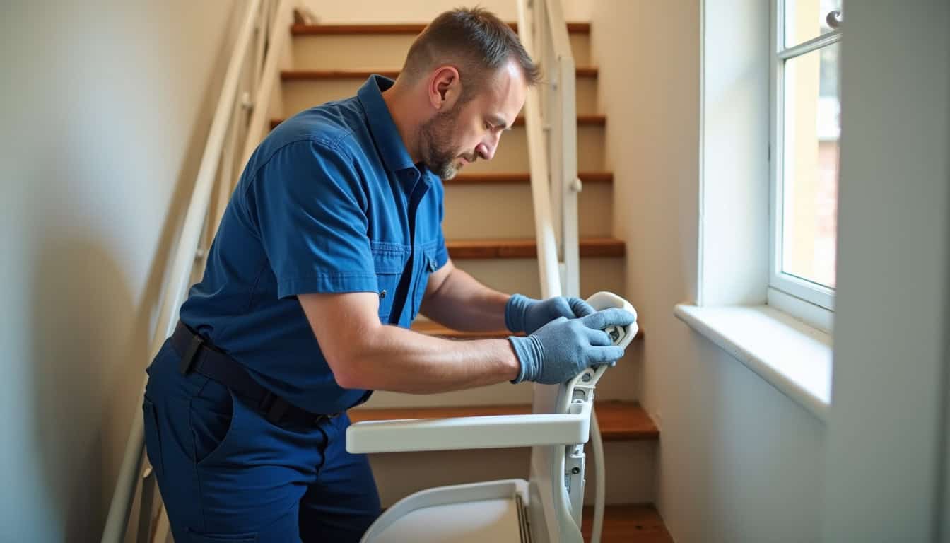 Technicien professionnel en train d