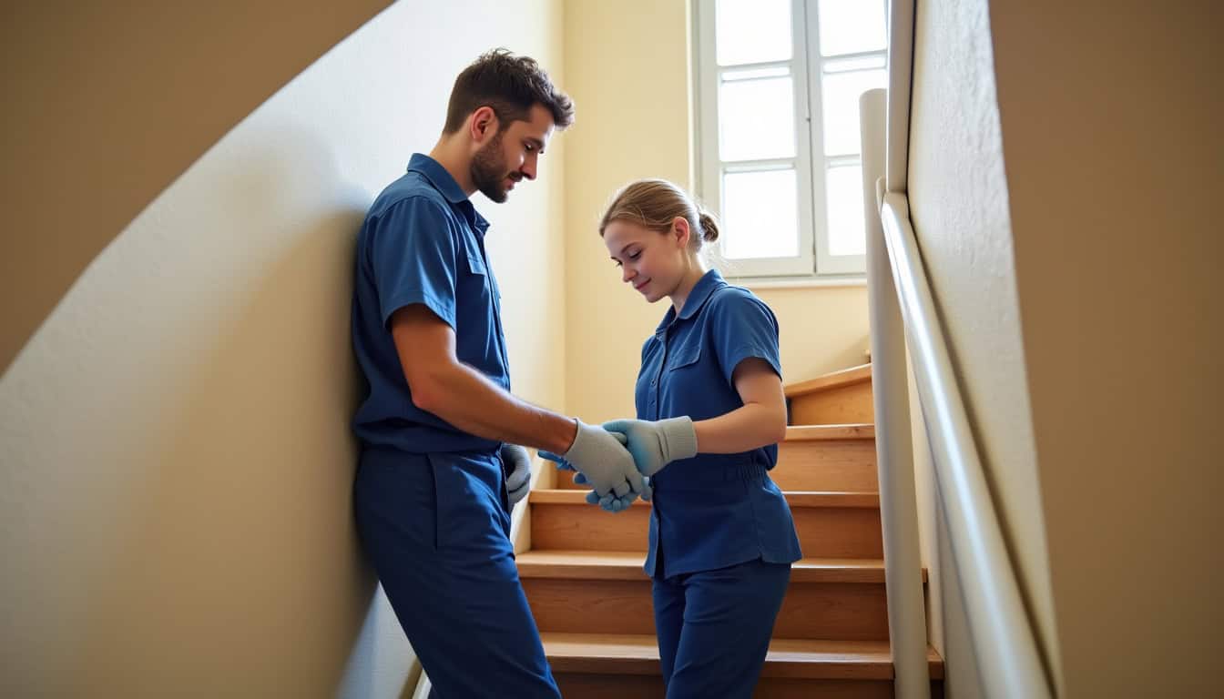 Technicien réalisant l