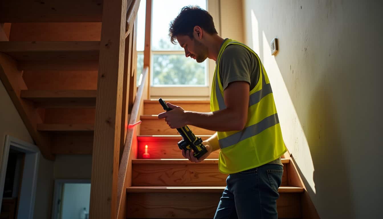 Technicien réalisant une étude sur site pour l