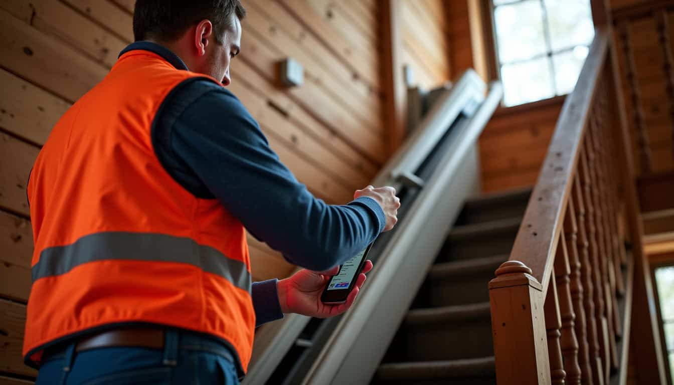 Technicien vérifiant le bon fonctionnement d