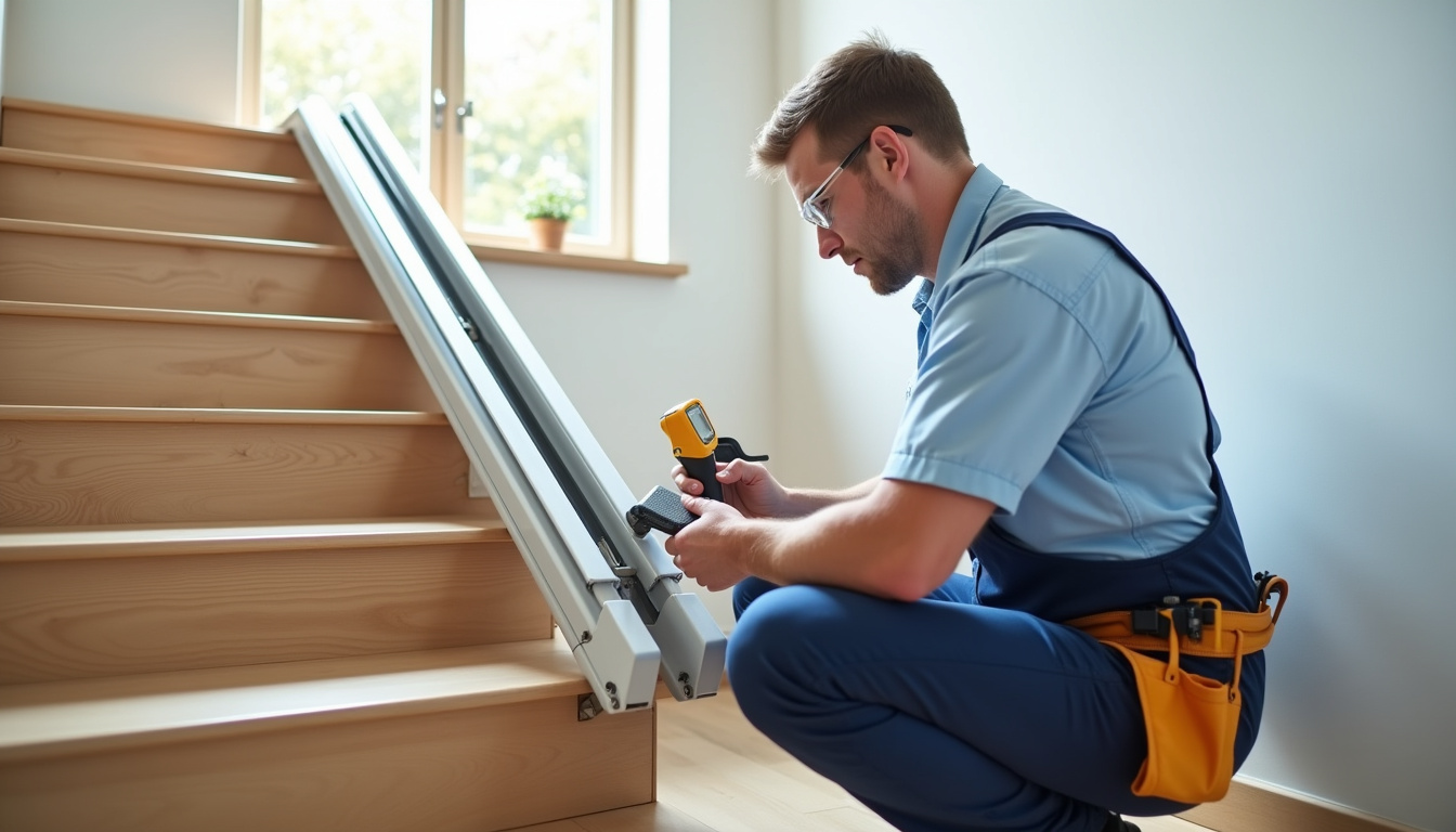 Technicien vérifiant le bon fonctionnement d