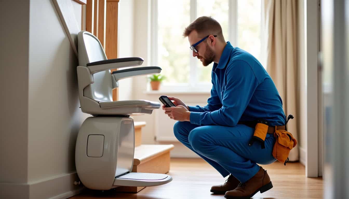 Technicien vérifiant le fonctionnement d