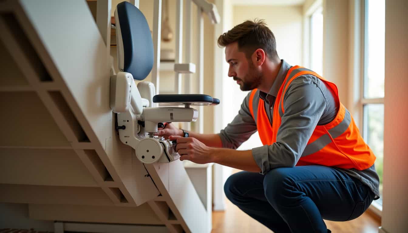 Technicien vérifiant le fonctionnement d