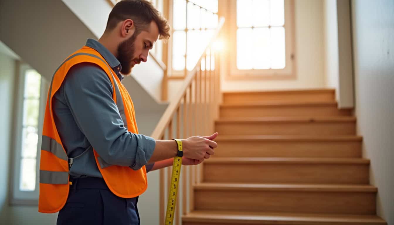 Technicien vérifiant les mesures d