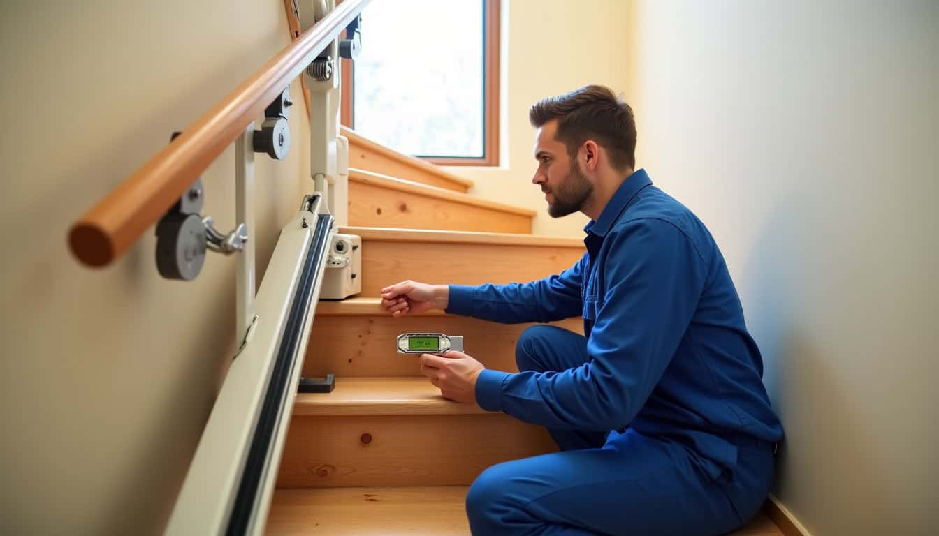 Technicien vérifie les réglages d