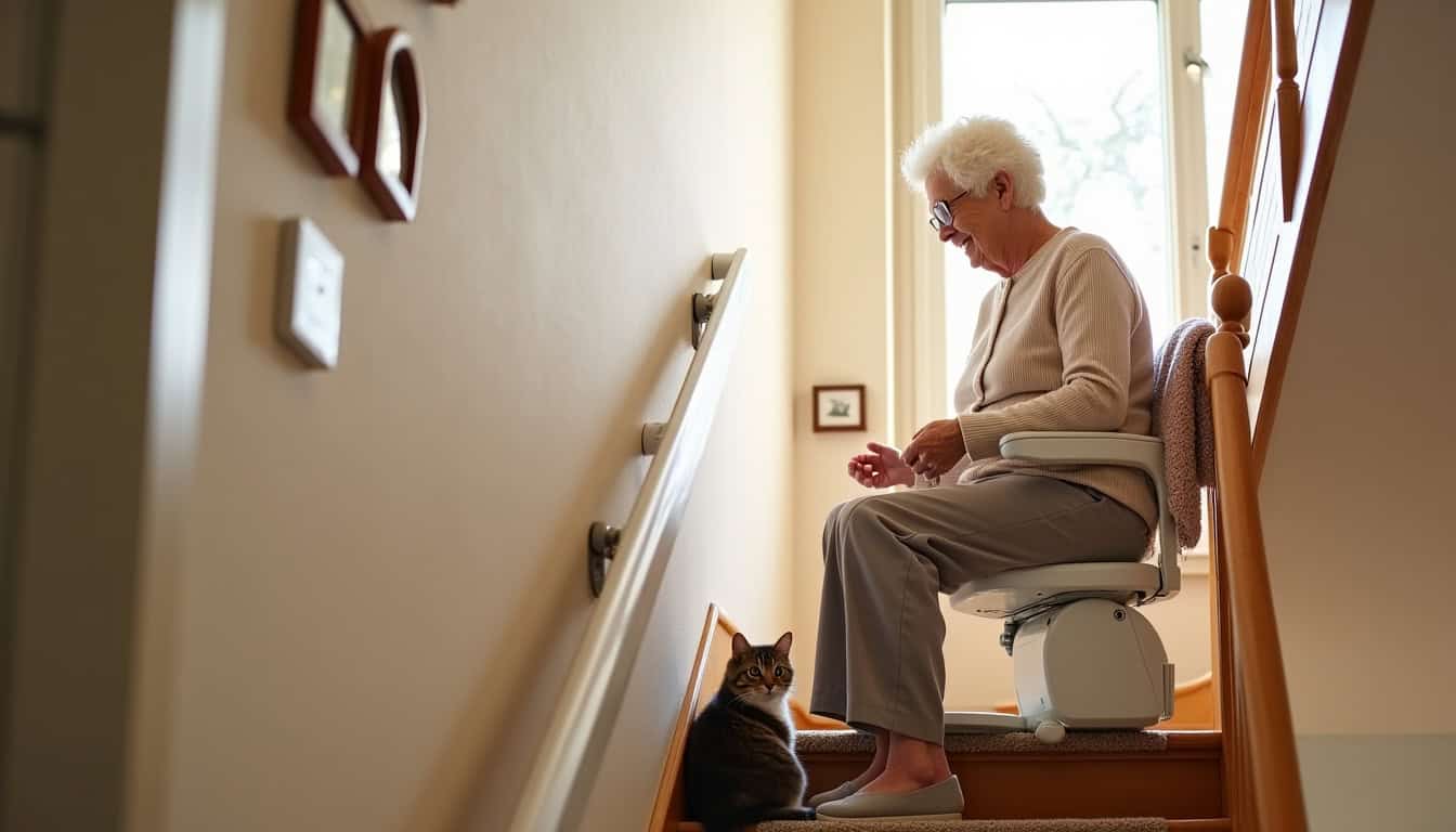 Témoignage de Madame Martin à Recy après installation de son monte-escalier