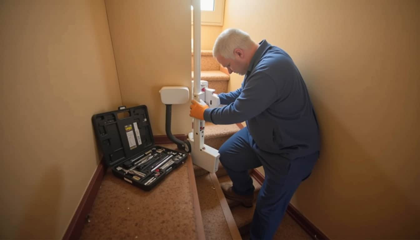 Un technicien en train d