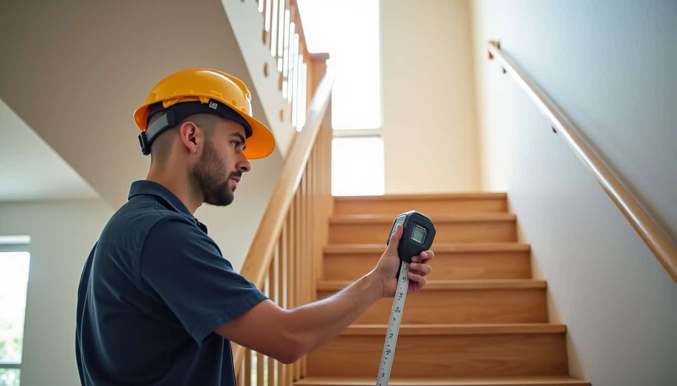 Un technicien réalise une étude personnalisée pour un monte-escalier à Nevers