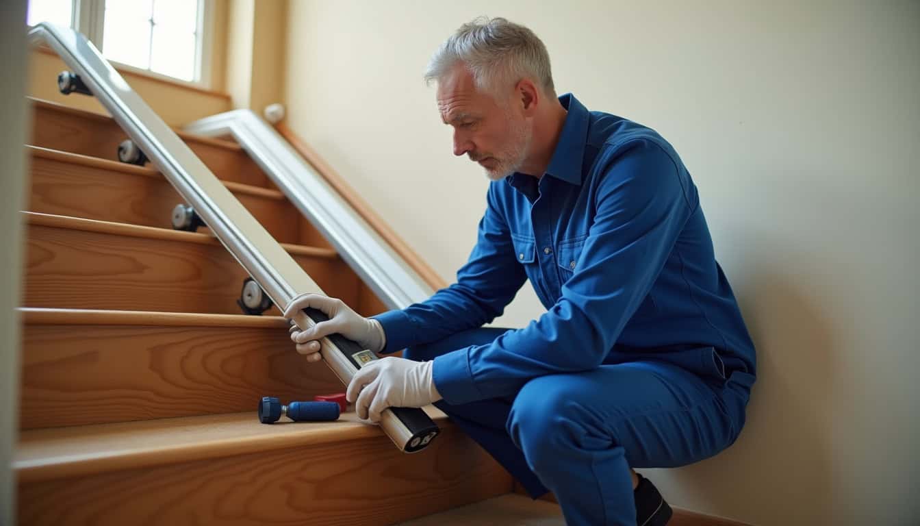 Un technicien vérifie le fonctionnement d