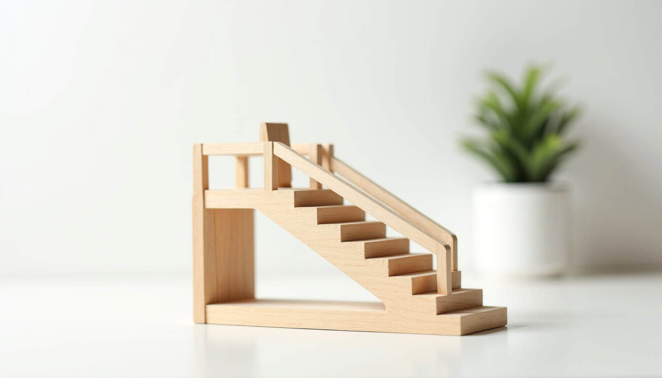 Vue schématique du fonctionnement d’un monte-escalier avec siège motorisé et rail fixé à l’escalier intérieur
