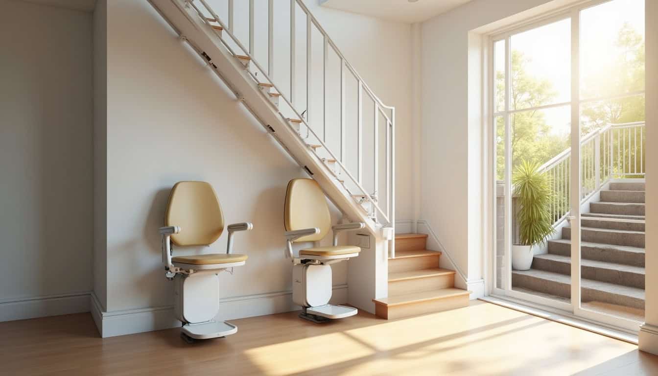 Comparaison des différents types de monte-escaliers: droit, tournant et extérieur à Gros-Morne