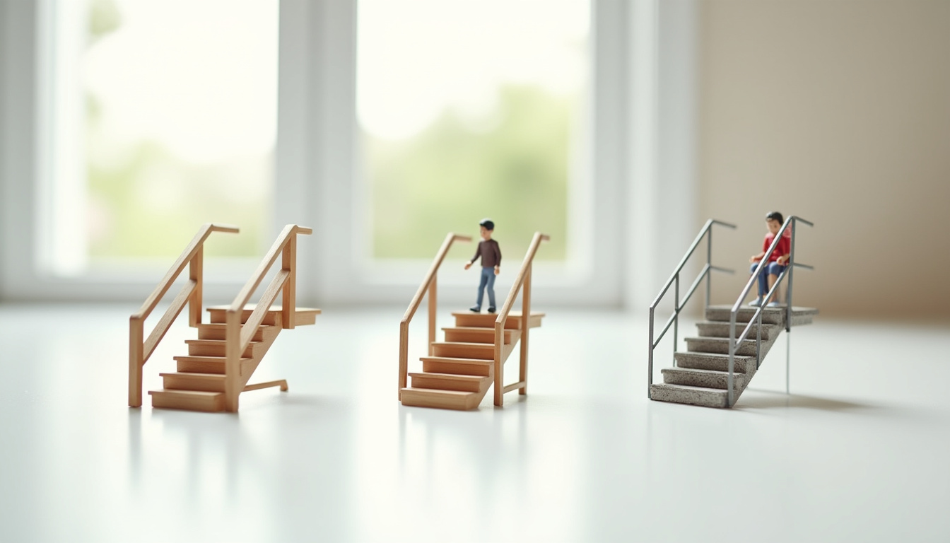Comparaison des différents types de monte-escaliers: droit, tournant, extérieur