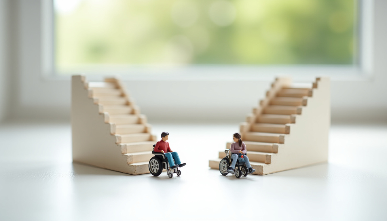 Comparaison entre un monte-escalier droit et un modèle tournant adapté à un escalier avec virage