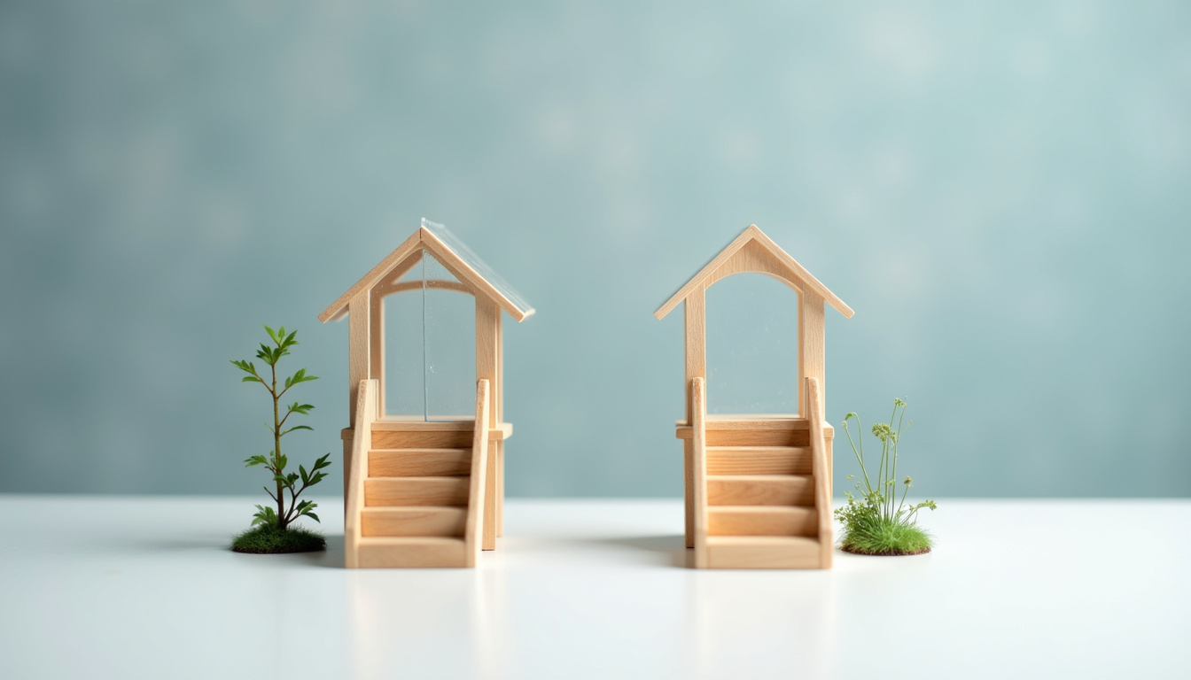 Comparaison entre un monte-escalier intérieur et un modèle extérieur installé dans une habitation à Pleucadeuc