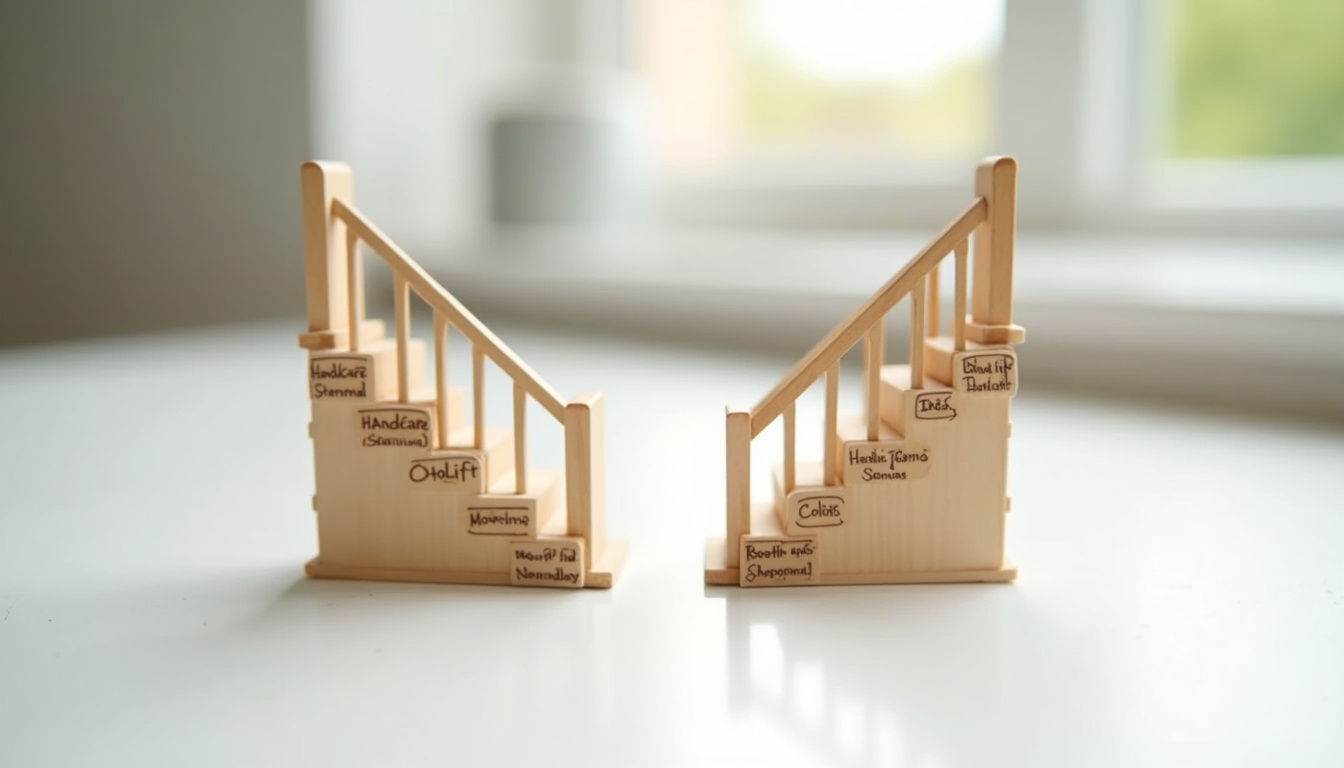 Comparaison visuelle des principales marques de monte-escaliers présentes à Colombes
