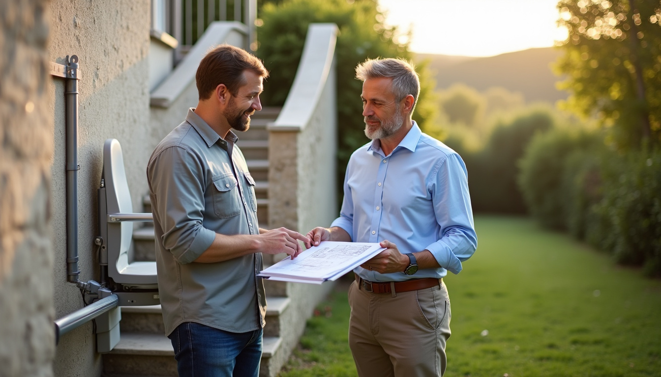 Conseiller technique en discussion avec un client à Daix, en train d